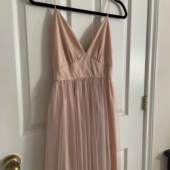 Cream Princess Dress with Glitter Tulle Overlay - Picture 5 of 10